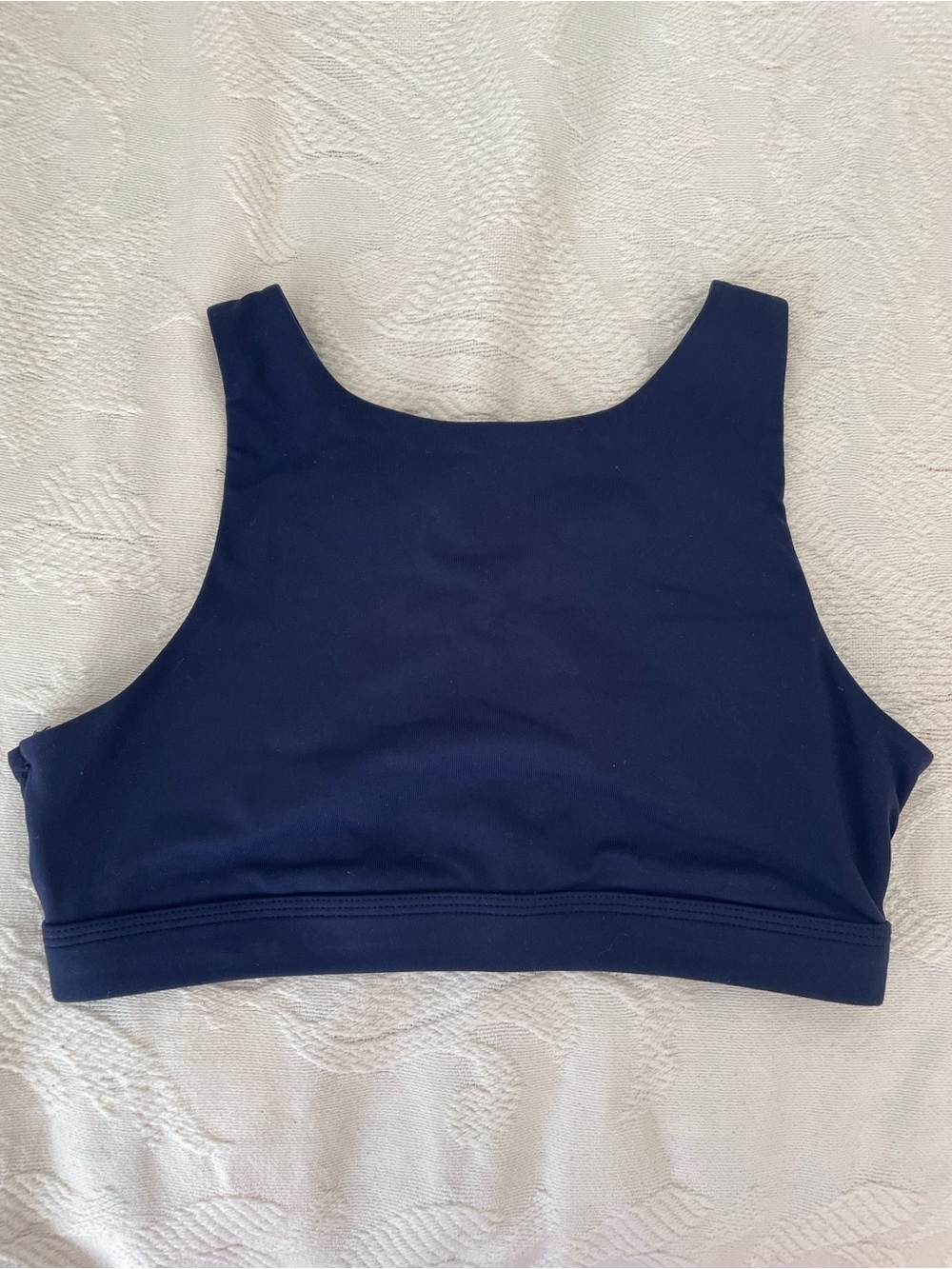 Aerie Navy High-Neck Sports Bra